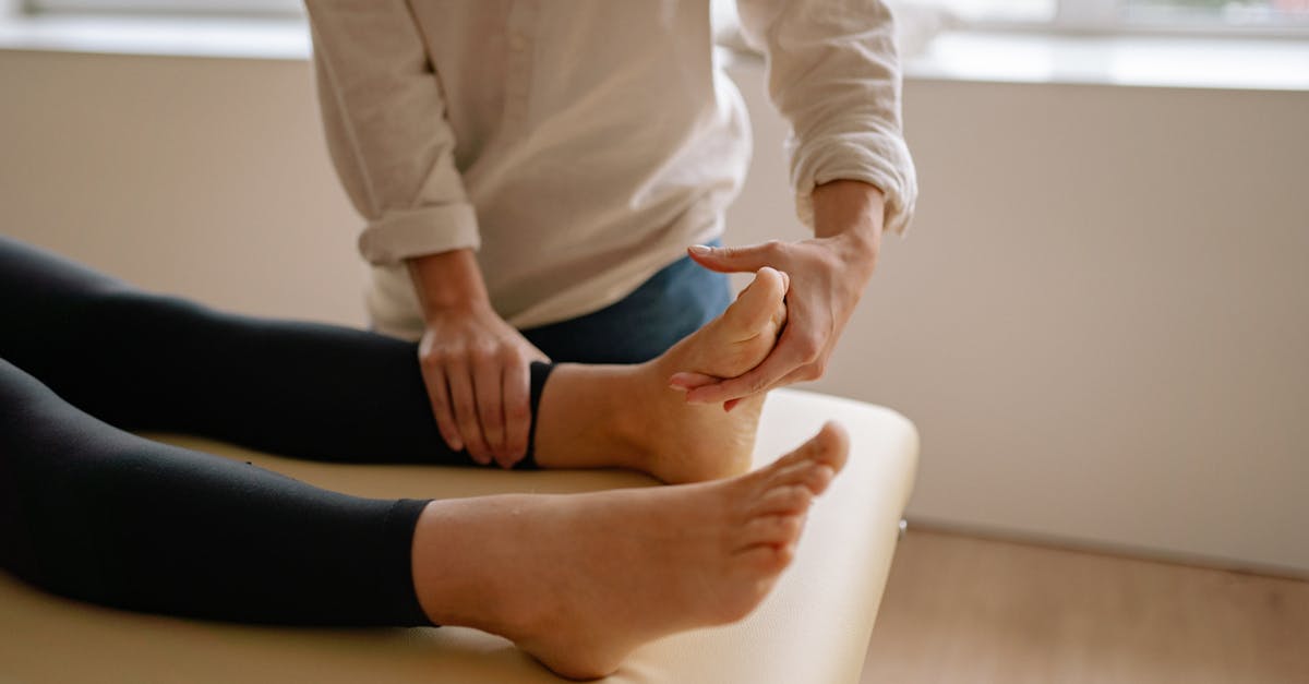 Close-up of a foot massage session promoting relaxation and wellness.
