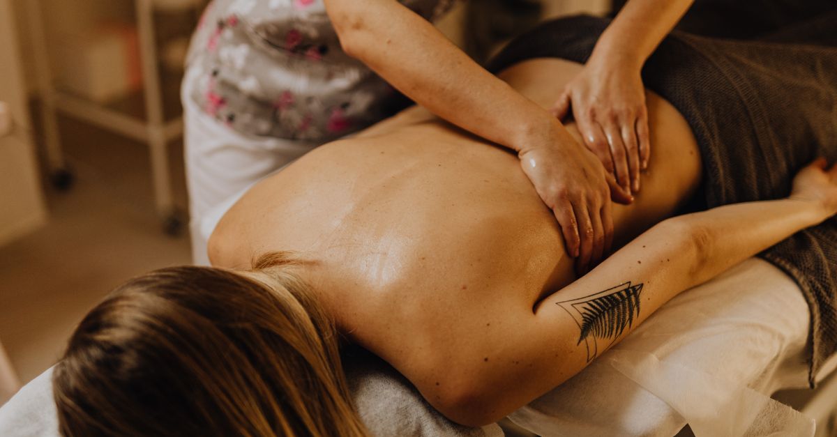 A soothing massage therapy session at a spa promoting relaxation and wellness.