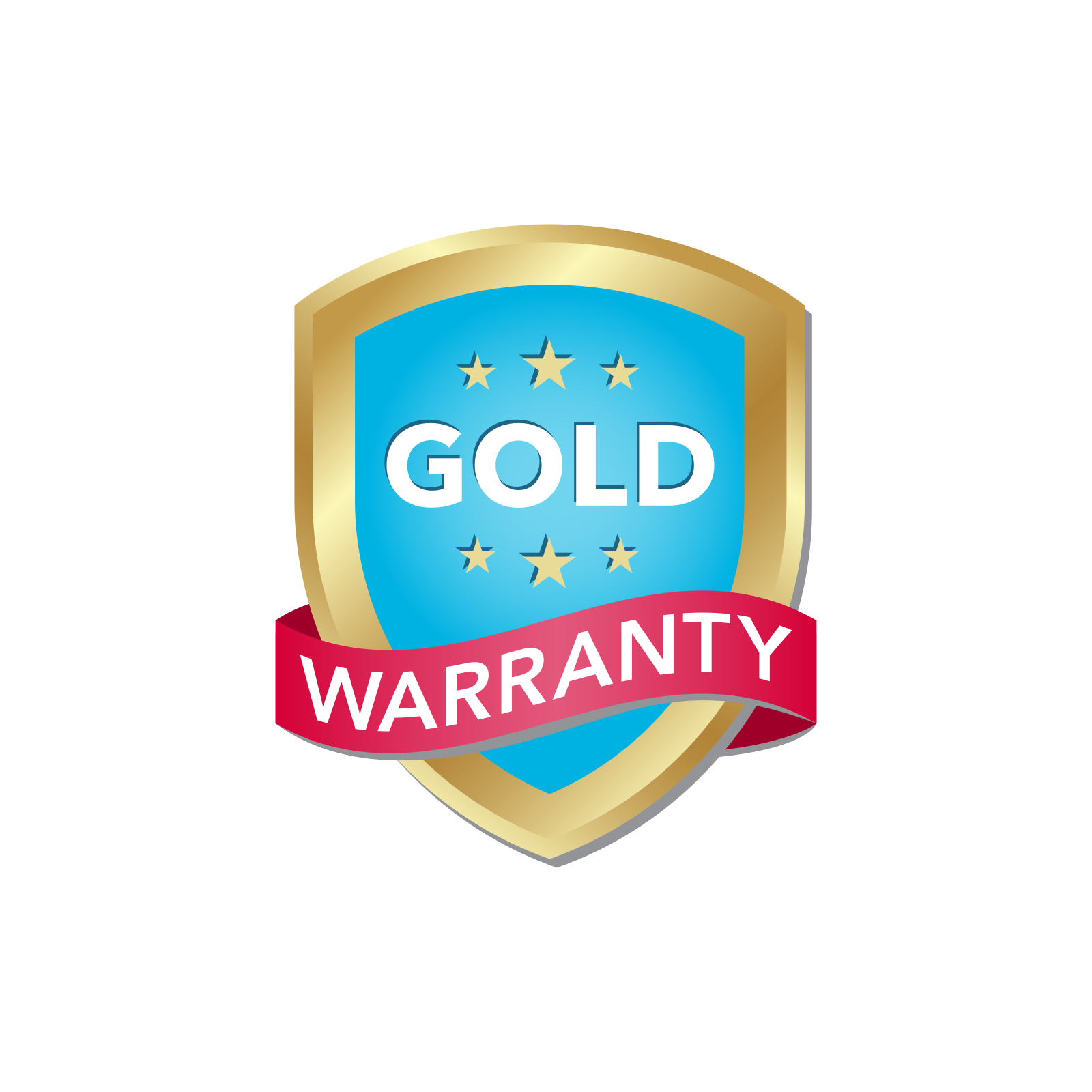 gold warranty shield icon