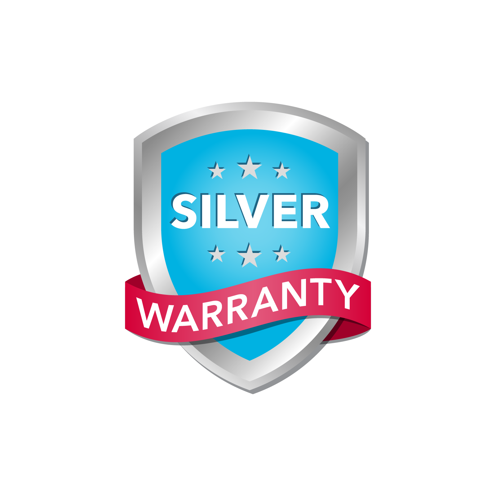 silver warranty shield icon